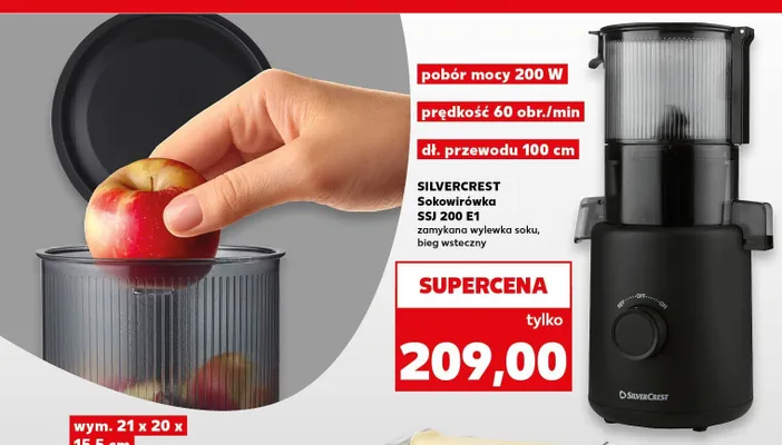 Sokowirówka Silvercrest SSJ 200 E1 promocja w Kaufland