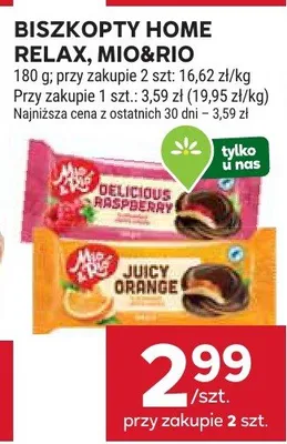 Biszkopty relax, mio&rio promocja w Stokrotka