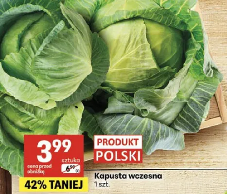 Kapusta wczesna polska promocja w Delikatesy Centrum