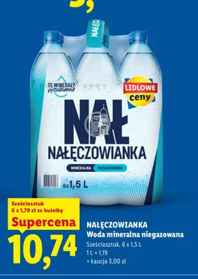 Woda mineralna niegazowana Nałęczowianka 6-pak 1,5 l promocja w Lidl