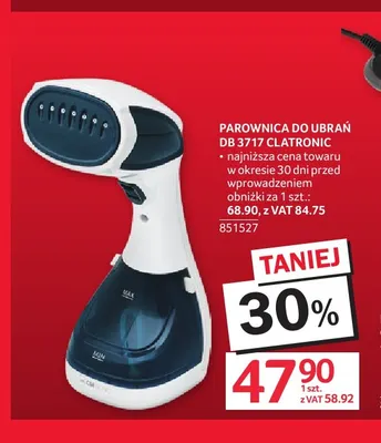 Parownica do ubrań Db 3717 Clatronic promocja w Selgros