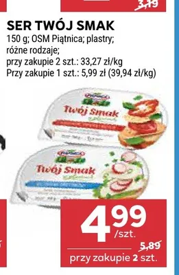 Ser w plastrach Twój Smak Piątnica promocja w Stokrotka