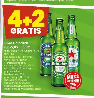 Piwo Heineken Original 5,0% promocja w Twój Market