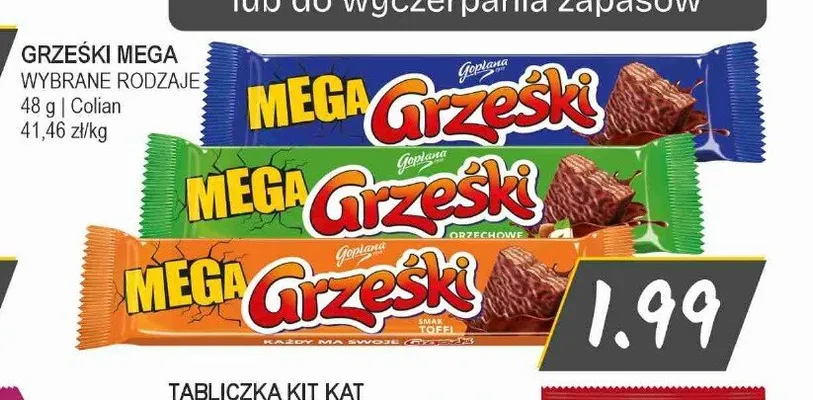 Wafel Mega Grześki promocja w Słoneczko