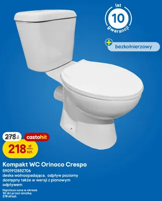 Kompakt Wc Orinoco Crespo promocja w Castorama