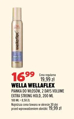 Pianka do włosów 2 Days Volume extra strong hold Wella Wellaflex promocja w Drogerie Natura