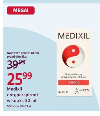 Antyperspirant w kulce Medixil Strong promocja w Rossmann