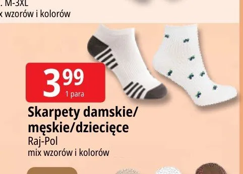 Skarpety męskie Raj-Pol promocja w Leclerc
