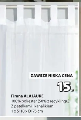 Firana Alajure 110x175 cm promocja w Jysk