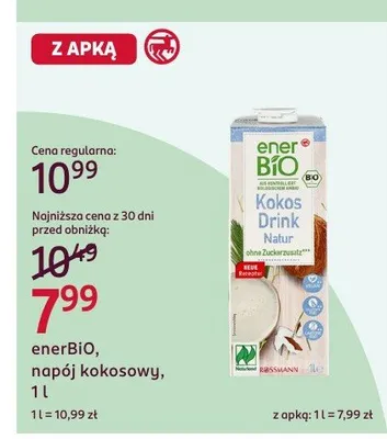 Napój kokosowy promocja w Rossmann
