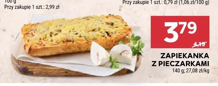 Zapiekanka z pieczarkami promocja w Stokrotka