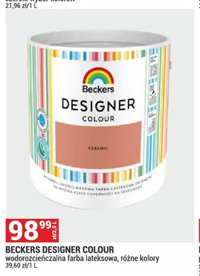 Farba lateksowa Beckers Designer Colour promocja w Merkury Market