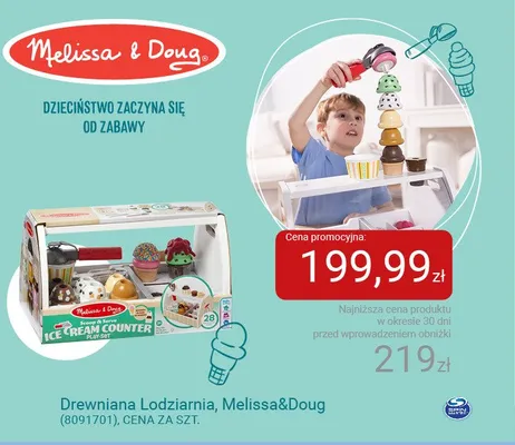 Drewniana Lodziarnia Melissa & Doug promocja w Smyk