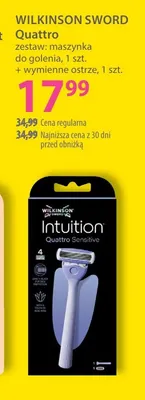 Zestaw maszynka do golenia + wymienne ostrze Quattro Wilkinson Sword promocja w Hebe