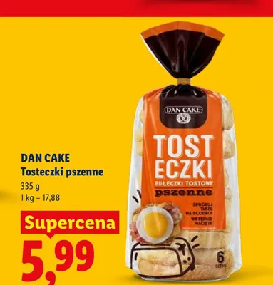 Tosteczki pszenne Dan Cake promocja w Lidl