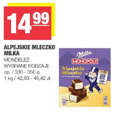 Alpejskie Mleczko Milka promocja w SPAR