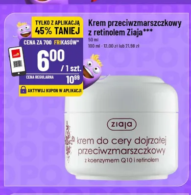 Krem przeciwzmarszczkowy z retinolem Ziaja promocja w POLOmarket