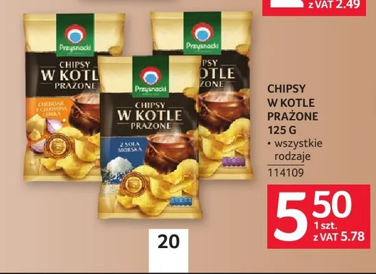 Chipsy w Kotle Prażone Przysnacki promocja w Selgros