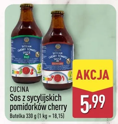 Sos z sycylijskich pomidorków cherry promocja w Aldi