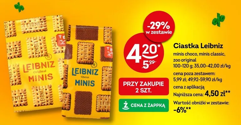 Ciastka Leibniz minis classic promocja w Żabka