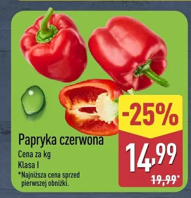 Papryka czerwona promocja w Aldi