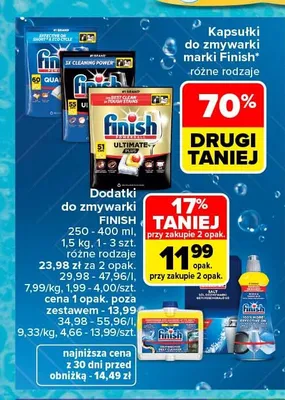 Dodatki do zmywarki Finish promocja w Carrefour