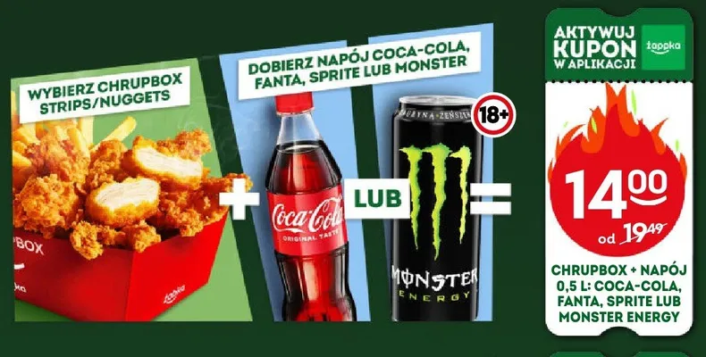 Zestaw Chrupbox Nuggets 270 g + Napój Fanta 0,5 l promocja w Żabka