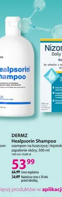 Szampon na łuszczycę i łojotokowe zapalenie skóry Dermz Healpsorin promocja w Hebe