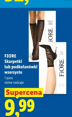 Skarpetki wzorzyste Fiore promocja w Lidl