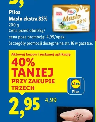 Masło ekstra 83% promocja w Lidl
