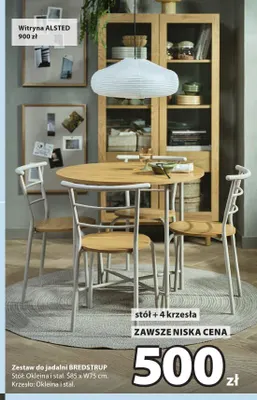 Zestaw do jadalni Bredstrup stół + 4 krzesła promocja w Jysk