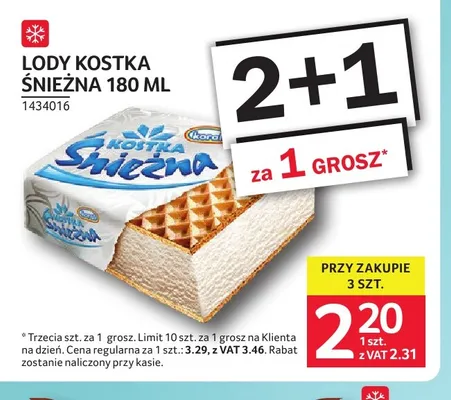 Lody Kostka Śnieżna promocja w Selgros