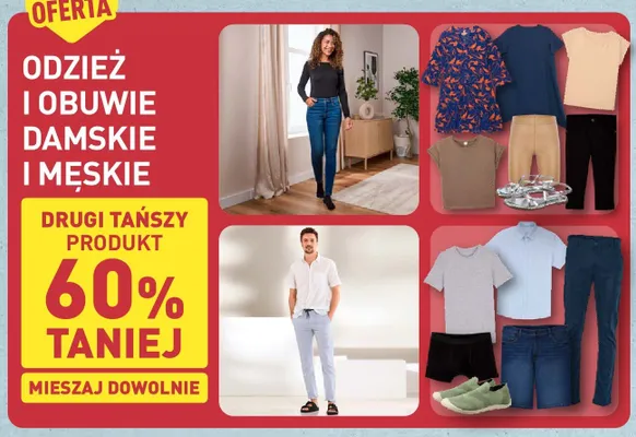 Odzież i obuwie damskie i męskie promocja w Aldi
