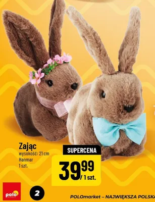 Zając wysokość: 21 cm promocja w POLOmarket