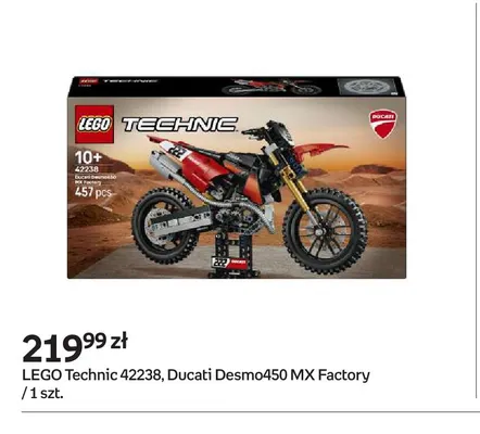 Klocki LEGO Technic 42238 Ducati Desmo450 MX Factory promocja w Empik