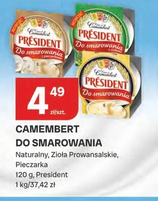 Ser Camembert do smarowania Président naturalny promocja w Chorten