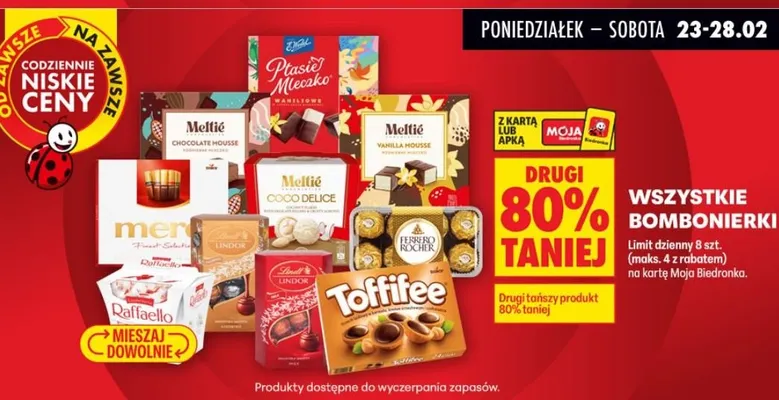 Wszystkie bombonierki promocja w Biedronka
