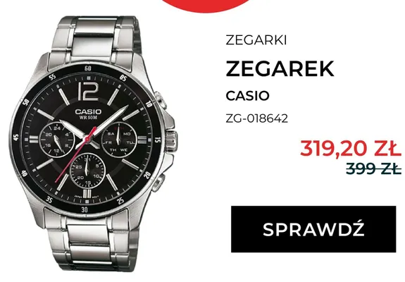 Zegarek Casio ZG-018642 promocja w Briju