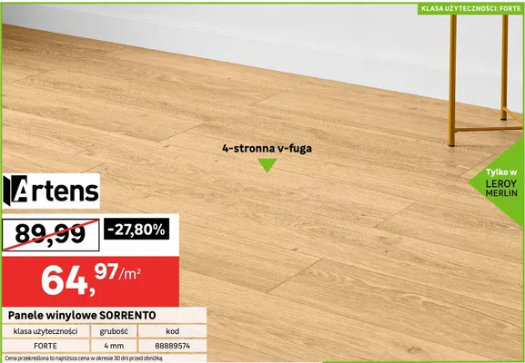 Panele winylowe SORRENTO promocja w Leroy Merlin
