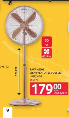Wentylator stojący Ravanson WT-7050 m promocja w Selgros