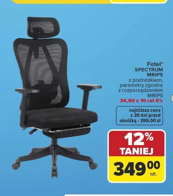 Fotel SPECTRUM MRIPS z podnóżkiem promocja w Carrefour