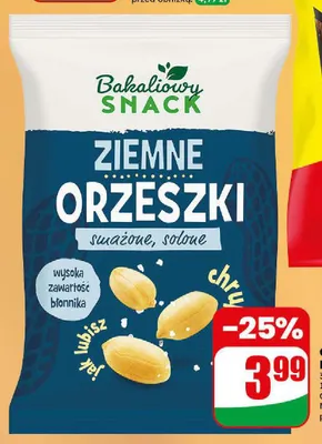 Orzeszki ziemne solone smażone Bakaliowy Snack promocja w Dino