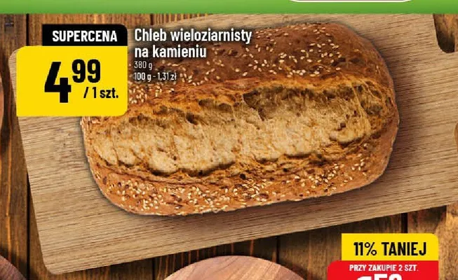 Chleb wieloziarnisty na kamieniu promocja w POLOmarket