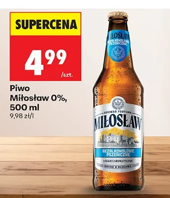 Piwo Miłosław 0% promocja w Biedronka