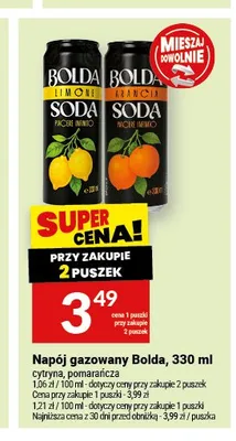 Napój gazowany Bolda Cytryna 330 ml promocja w Twój Market