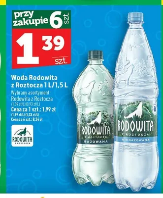 Woda Rodowita z Roztocza 1 l promocja w TOPAZ
