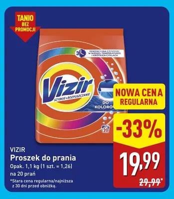 Proszek do prania do kolorów Vizir promocja w Aldi