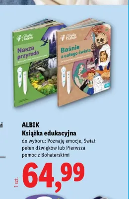Książka edukacyjna Świat pełen dźwięków Albik promocja w Lidl