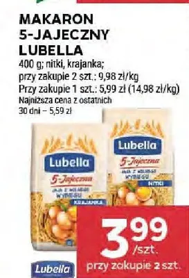 Makaron 5-jajeczny lubella promocja w Stokrotka