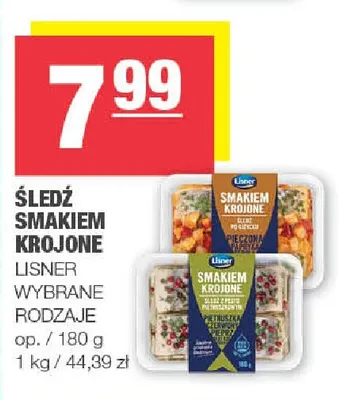 Śledź Smakiem Krojone pietruszka czerwony pieprz Lisner promocja w SPAR